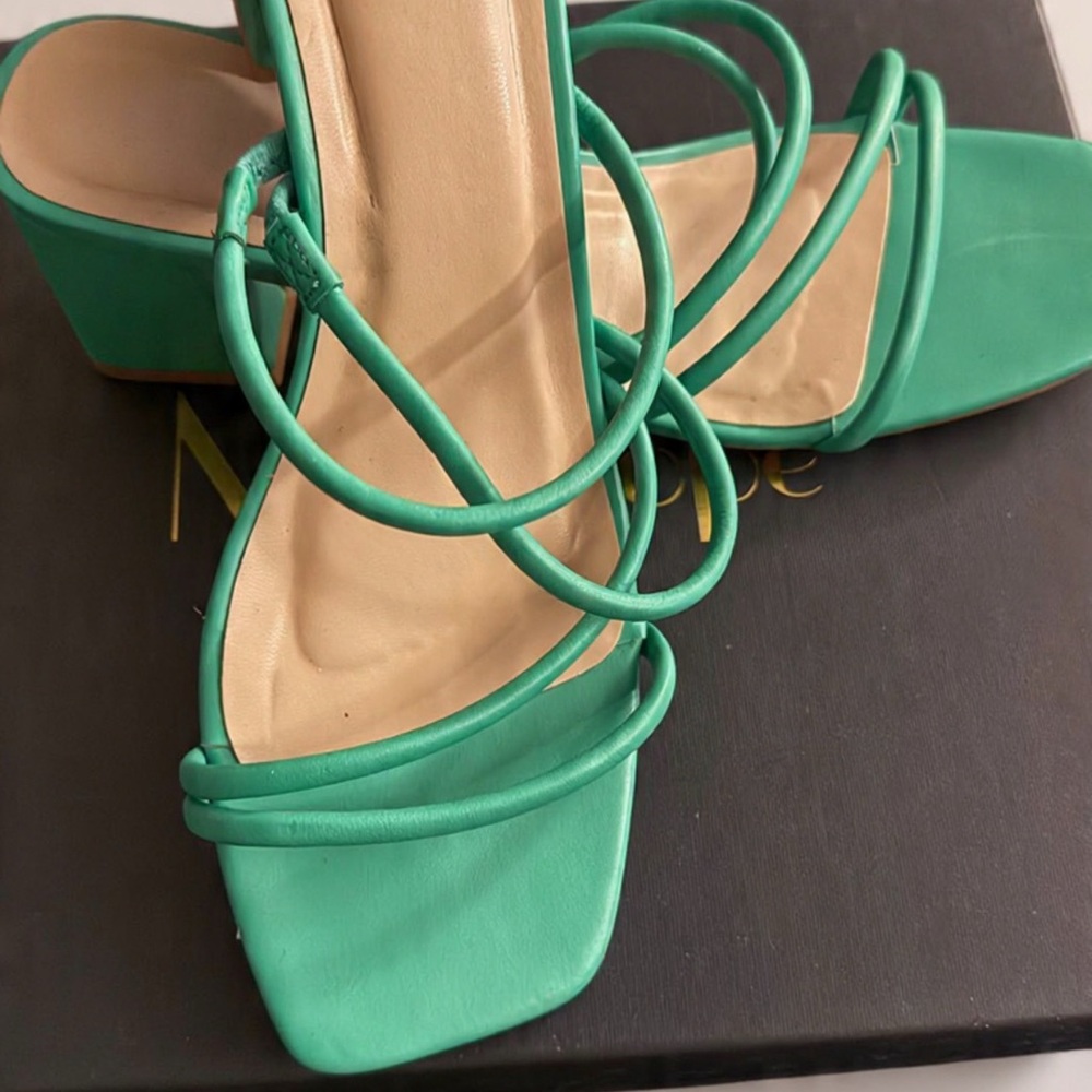 Elegant Green Strappy Sandals